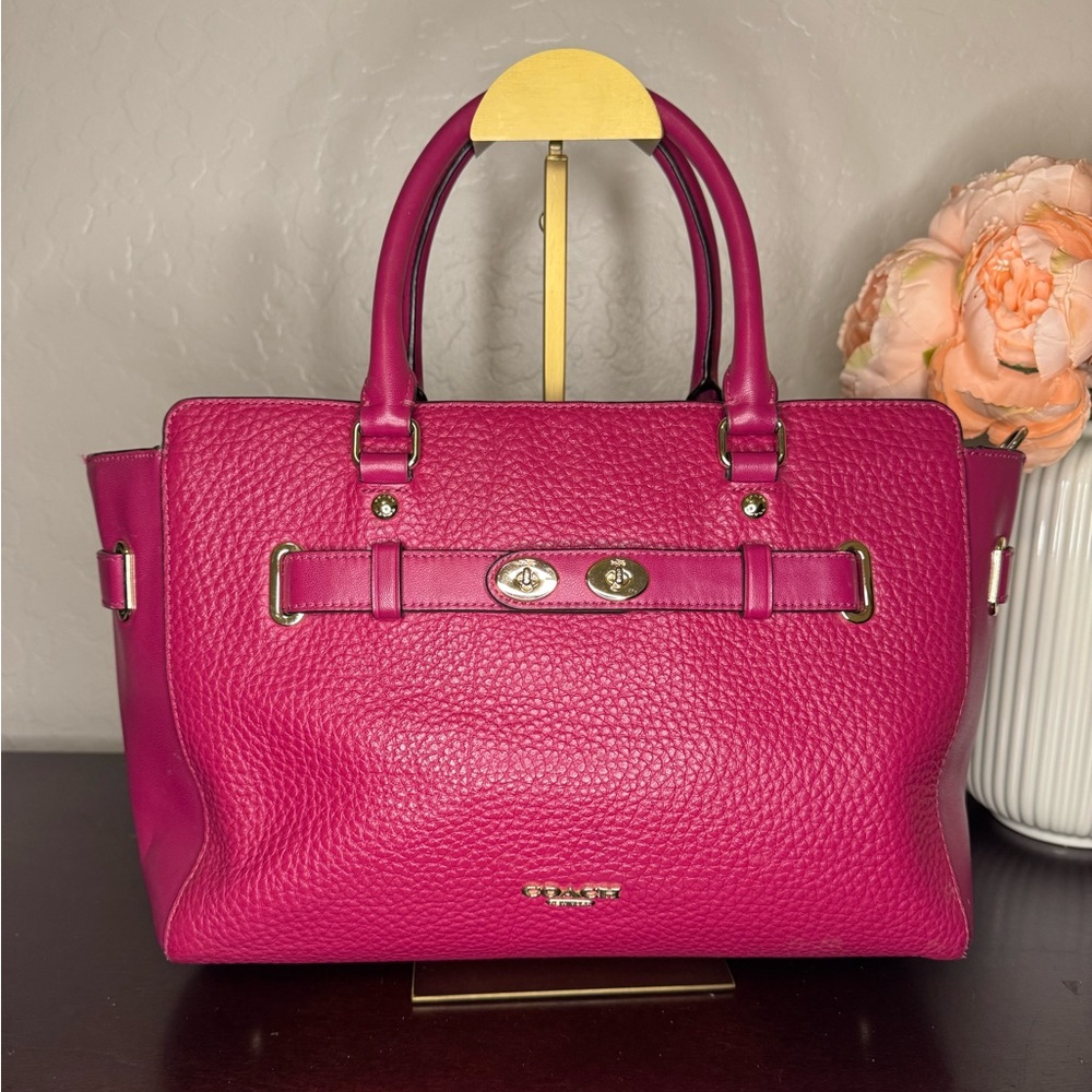 COACH F35689 Blake Carryall Pink Magenta Fuchsia Shoulder Crossbody Bag